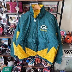 Vintage Green Bay Packers Jacket Logo 7 Men’s Size L Puffer Style